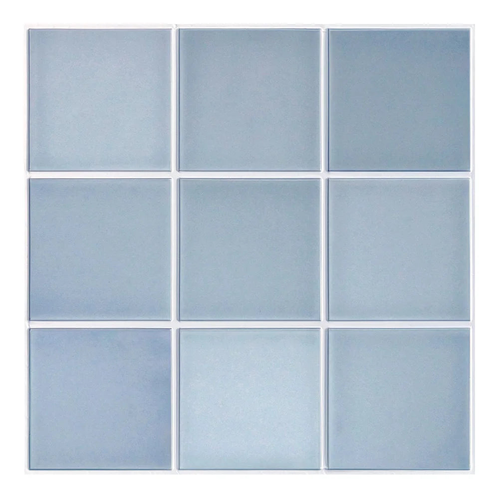 carreaux auto adhésifs pvc 3d vert pastel modernes cuisine salle bain mural 29x29cm