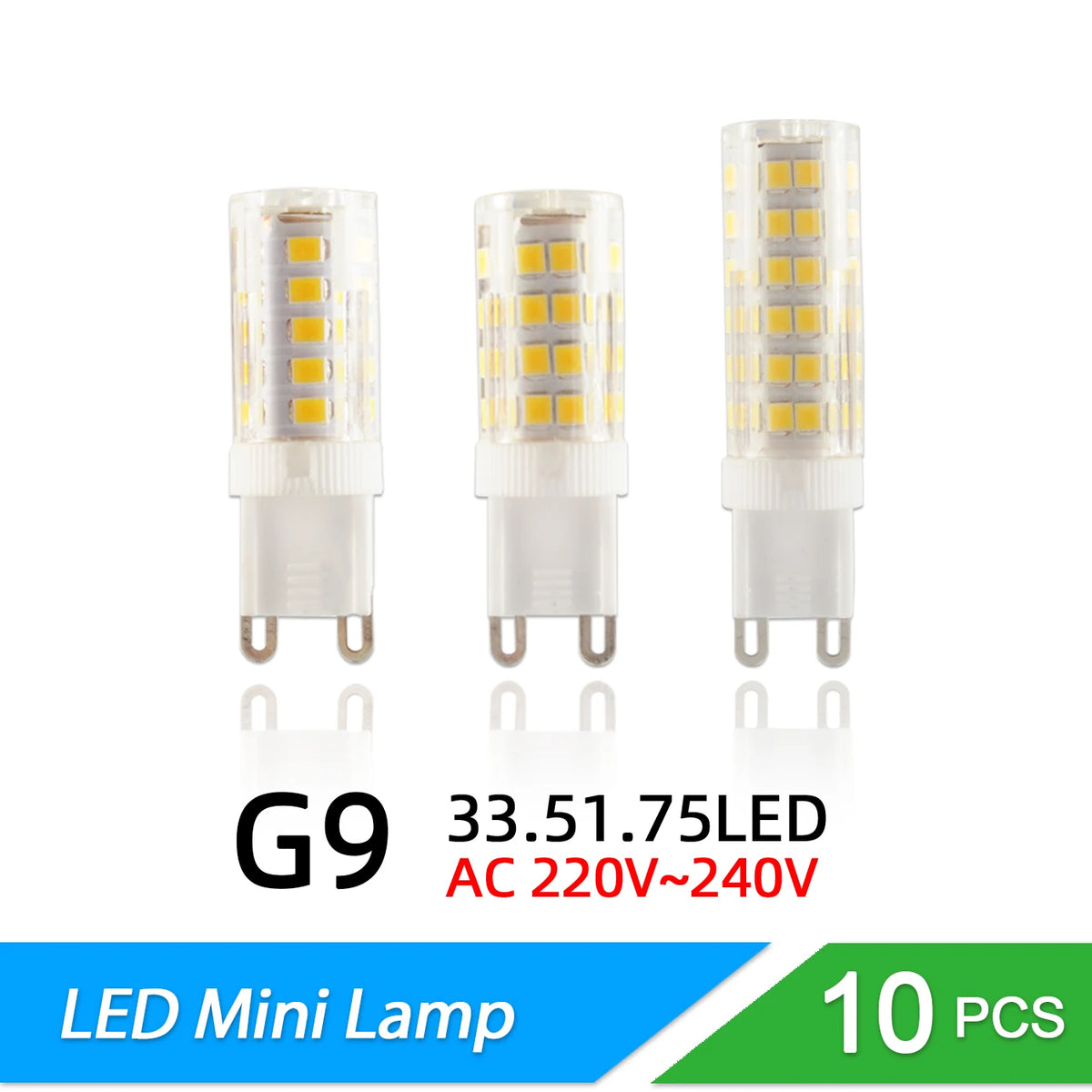 ampoule led g9 33led 51led 75led blanc moderne grille led 2700k 6500k 50000h