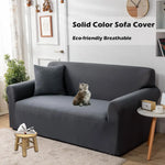 housse canapé moderne gris uni polyestère antibruit coussin lavable machine