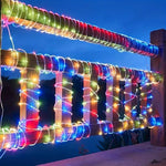 guirlande lumineuse solaire blanc chaud multicolore moderne clips piquets extérieur nuit decoration festive jardin