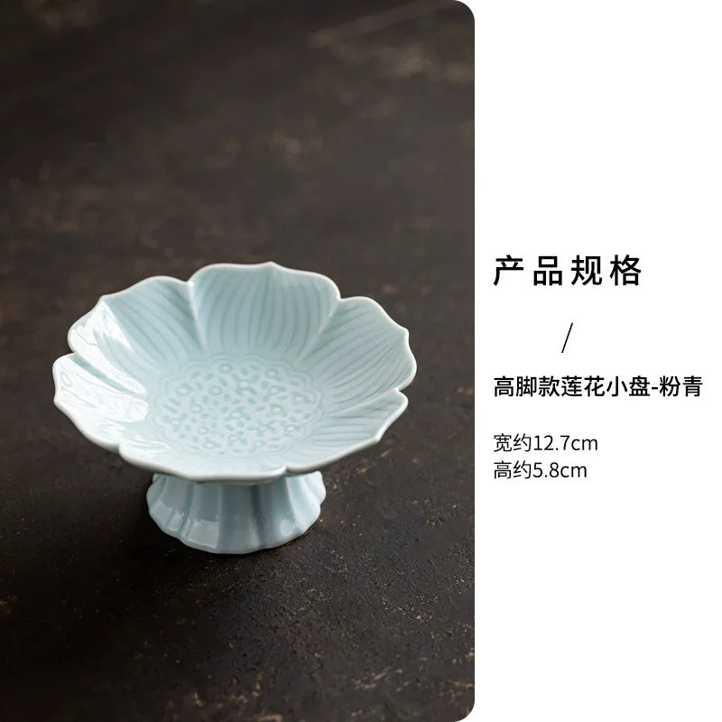 assiettes fruits gâteaux support floral classique opalescent variété couleurs vintage