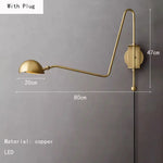 lampe murale or noir moderne scandinave articulée étude chambre entrée