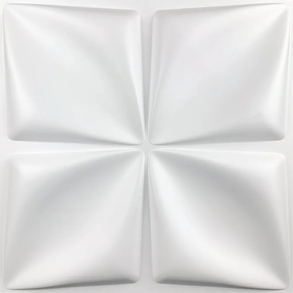 panneau mural moderne blanc triangles géométriques adhésif décoration intérieure relief PVC