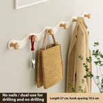 porte sacs mural blanc bois moderne adhésif crochets clous adhésifs