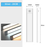 lampe led sous meuble blanc moderne contrôles luminosité 20cm 30cm 40cm 50cm recharge usb
