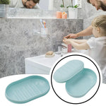 support savon moderne bleu clair rose pâle bleu foncé hermétique compact salle bain douche
