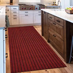 tapis moderne gris marron rouge lignes horizontales anti glisse imperméable