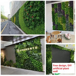 décoration murale moderne feuilles fleurs colorées végétal herbe artificielle extérieur accrochable 25x25cm