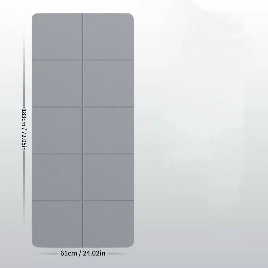 tapis fitness pliable tpe texture points gris moderne insonorisant antidérapant sport yoga