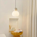 lampe suspendue moderne pendentif chrome blanc led minimaliste chambre salle manger