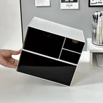 boîte rangement blanc noir tiroirs minimaliste moderne organisateur cosmétique multipurpose respectueux environnement