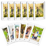 cadre photo magnétique transparent moderne blanc ruban magnétique gaskets supplémentaires papier plastique affichage réfrigérateur