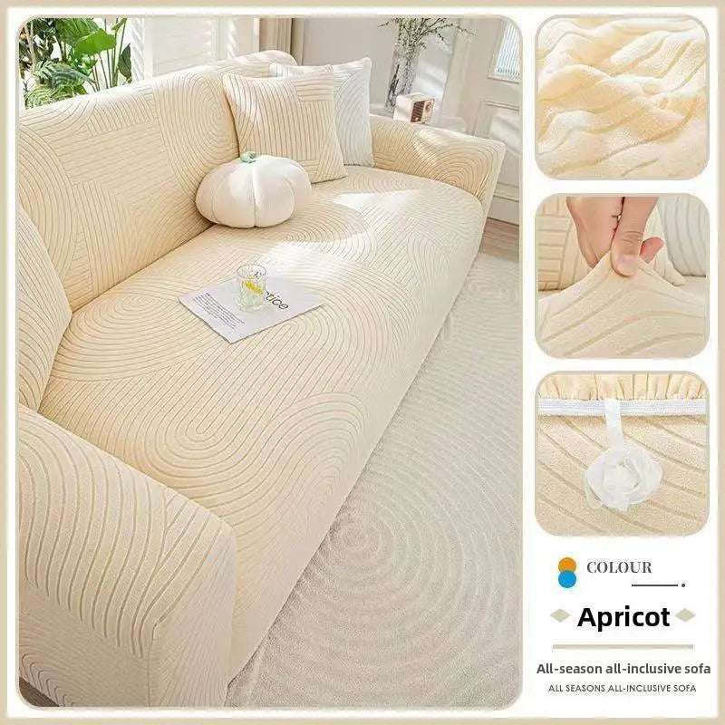 housse canapé élastique velours extensible salon fauteuil modulaire coussin décoratif