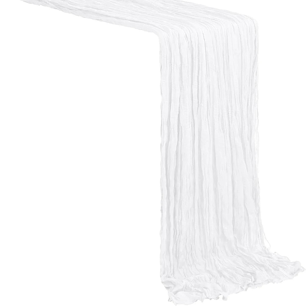 chemin table plissé semi transparent blanc rose bleu vert mariage festif événementiel