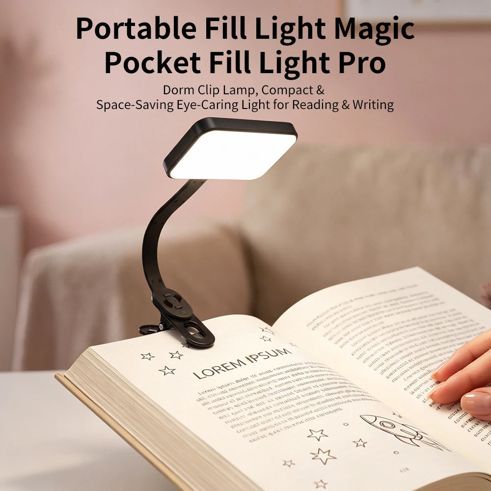 lampe lecture rechargeable led pinces noir réglable intensité moderne compact