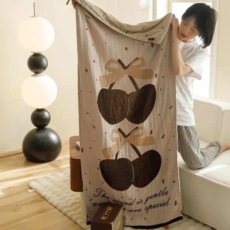 serviette bain coton dessin animé ours lapins séchage rapide moderne douce enfant toilettage grise