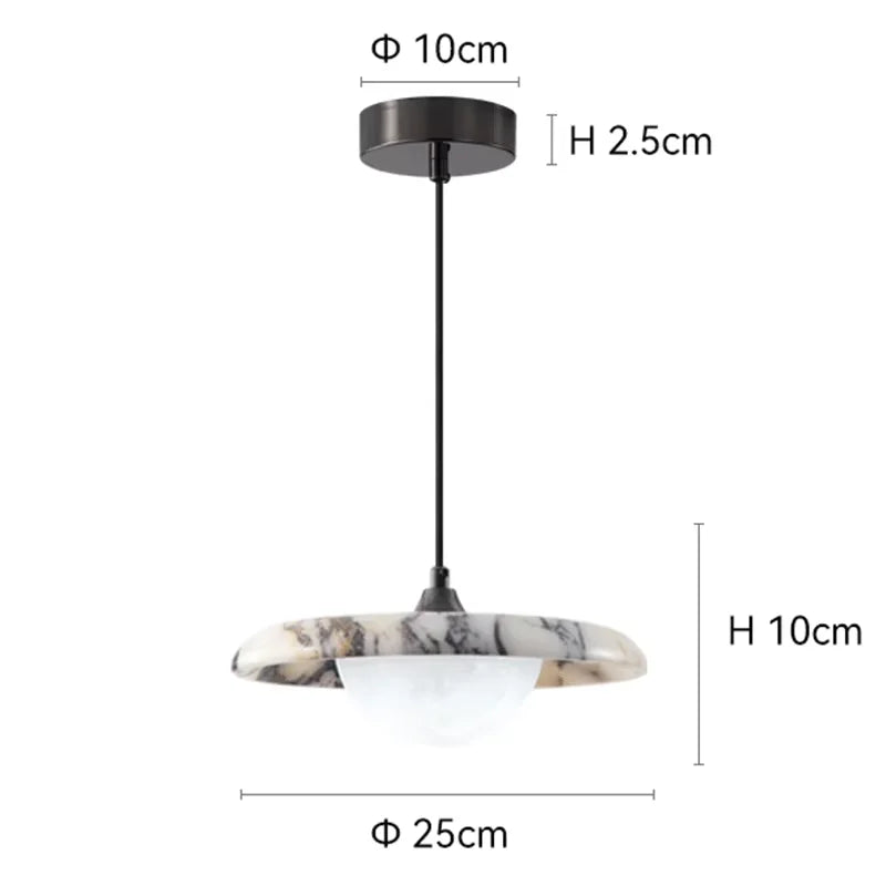 lampe suspendue marbre moderne blanc noir gris salon chambre restaurant étude