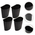 Lot de 4 paniers suspendus noirs pour rangement sur chariot