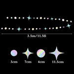 guirlande décorative festif étoiles lunes cercles iridescent mariage anniversaire eid mubarak holographique brillant