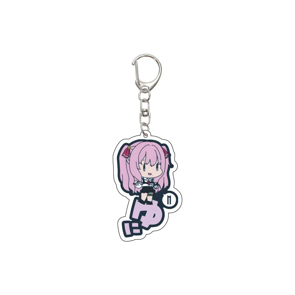 porte clés anime personnages stylisés noir blanc orange rose bleu vert cartoon mignon lettres