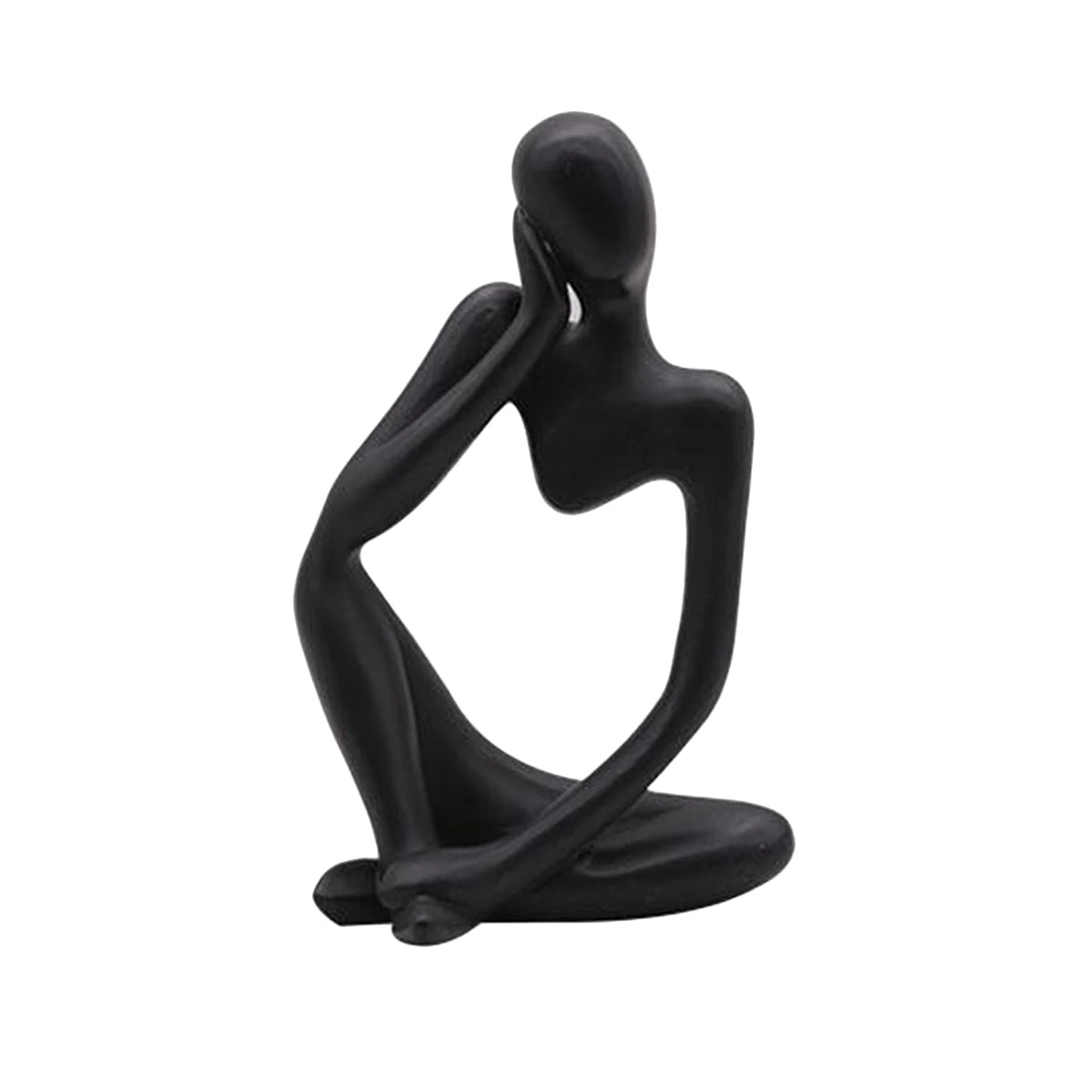 statuette moderne résine abstraction penseur gris doré décoration intérieure minimaliste maison ornement