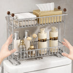 étagère salle bain chrome fileté moderne clips papier toilette serviettes flacons