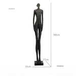 sculptures humaines modernes texture rugueuse noir gris beigeclair abstrait minimalisteDecorationIntérieureSculptureFigurinesHumainesStylisées