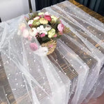 nappe tulle transparente élégante mariage festivités blanche décoration table événement festive