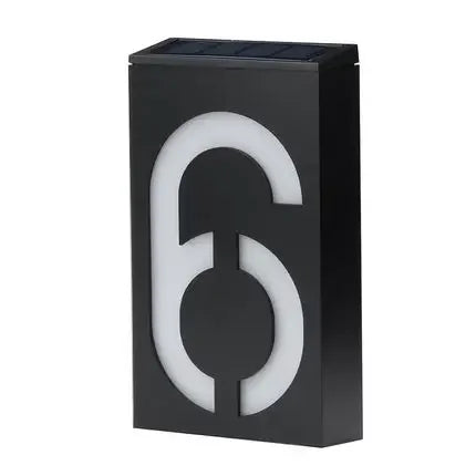 lumière solaire numéro rue ip65 led moderne adhésif extérieure porte villa blanc noir