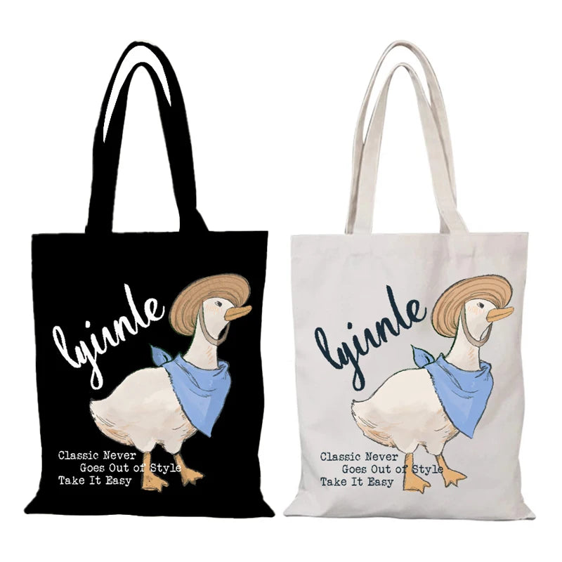 sac provisions toile animaux imprimés tribal cartoon anime poignées décontracté