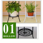 support plante métal noir blanc grille ajourée moderne pieds solides pots tiered shelf
