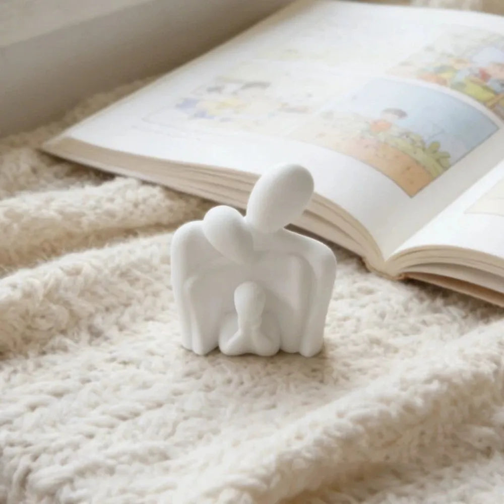 décoration intérieure sculpture familiale abstraite blanc moderne minimaliste 10cm haute figurine
