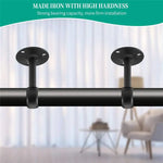 support rideau noir moderne vis fixations rideau fenêtre tringle 1/4 pouces