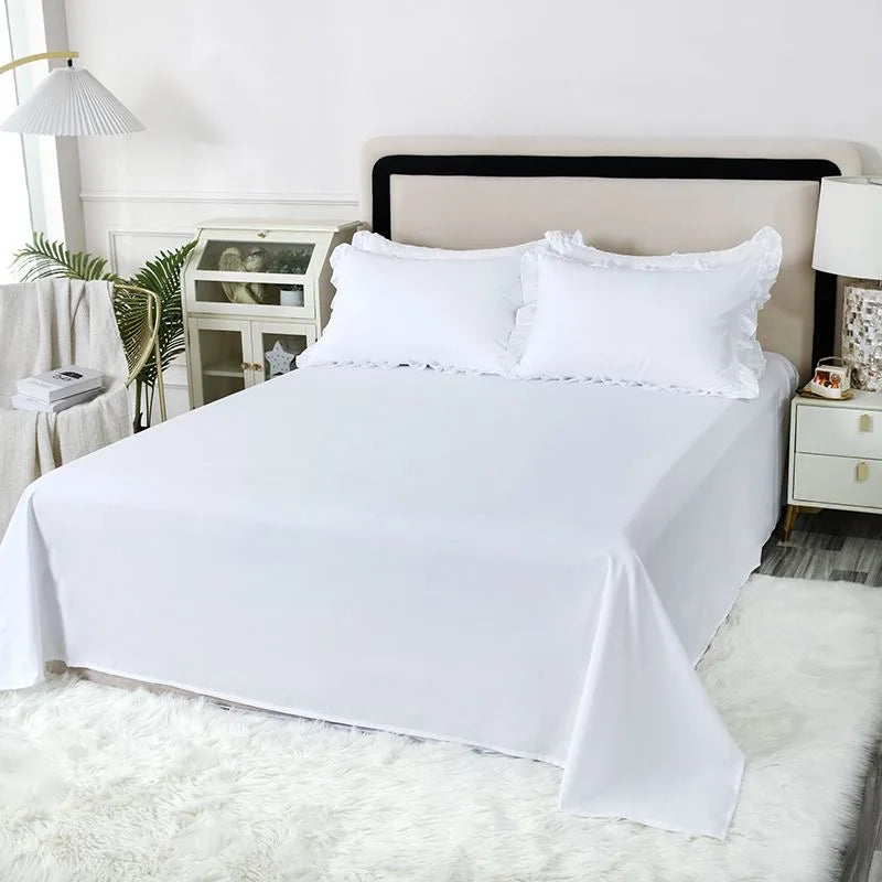 taies d'oreiller polka dot blanc vintage literie polyester respectueux environnement simple fixations blancs points