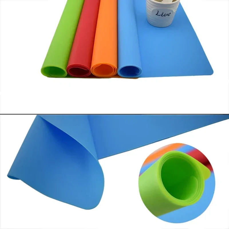 tapis cuisine silicone moderne orange bleu vert rouge 40x50cm anti dérapant environnement respectueux