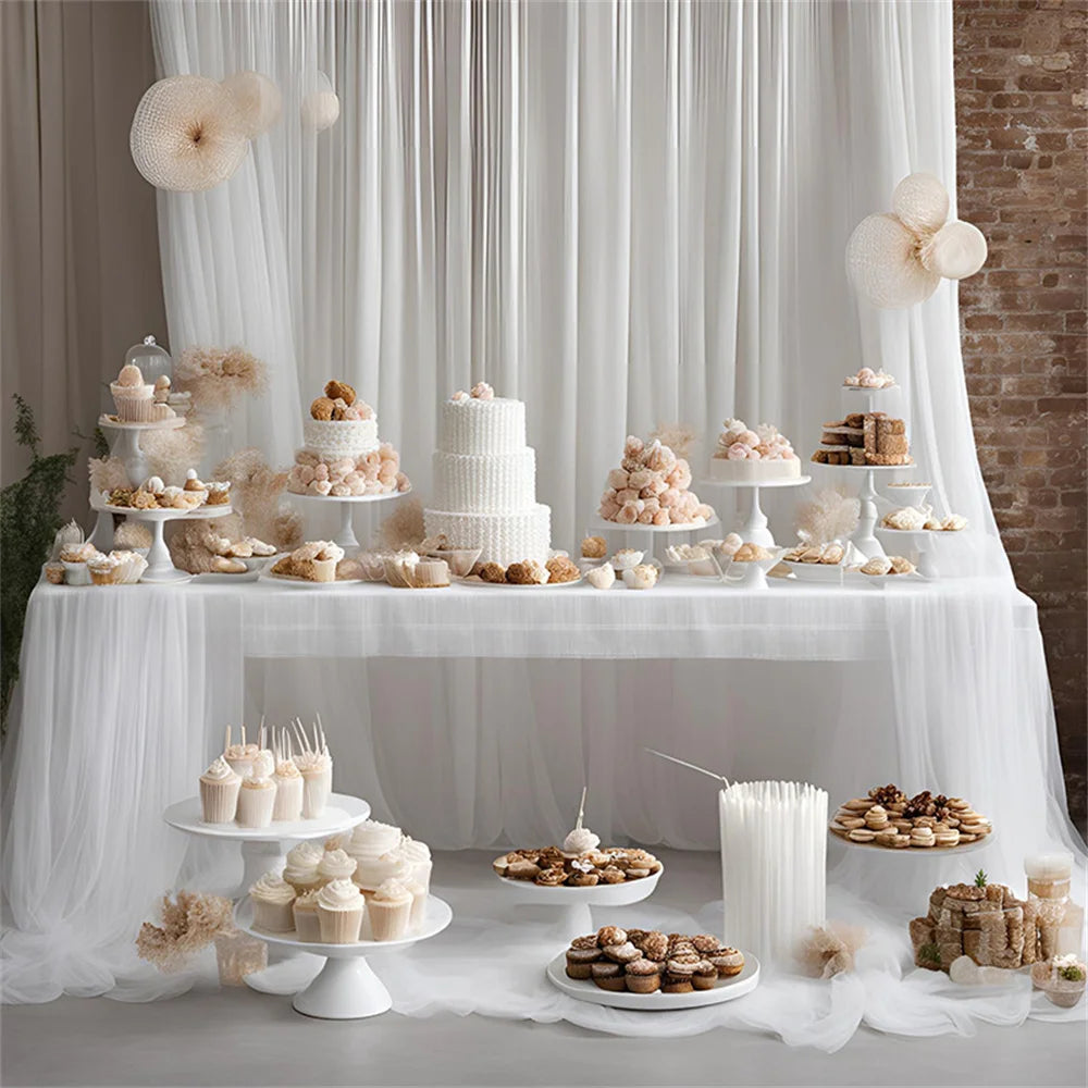 rideaux tulle transparent rose blanc mariage décoration romantique élégante champêtre