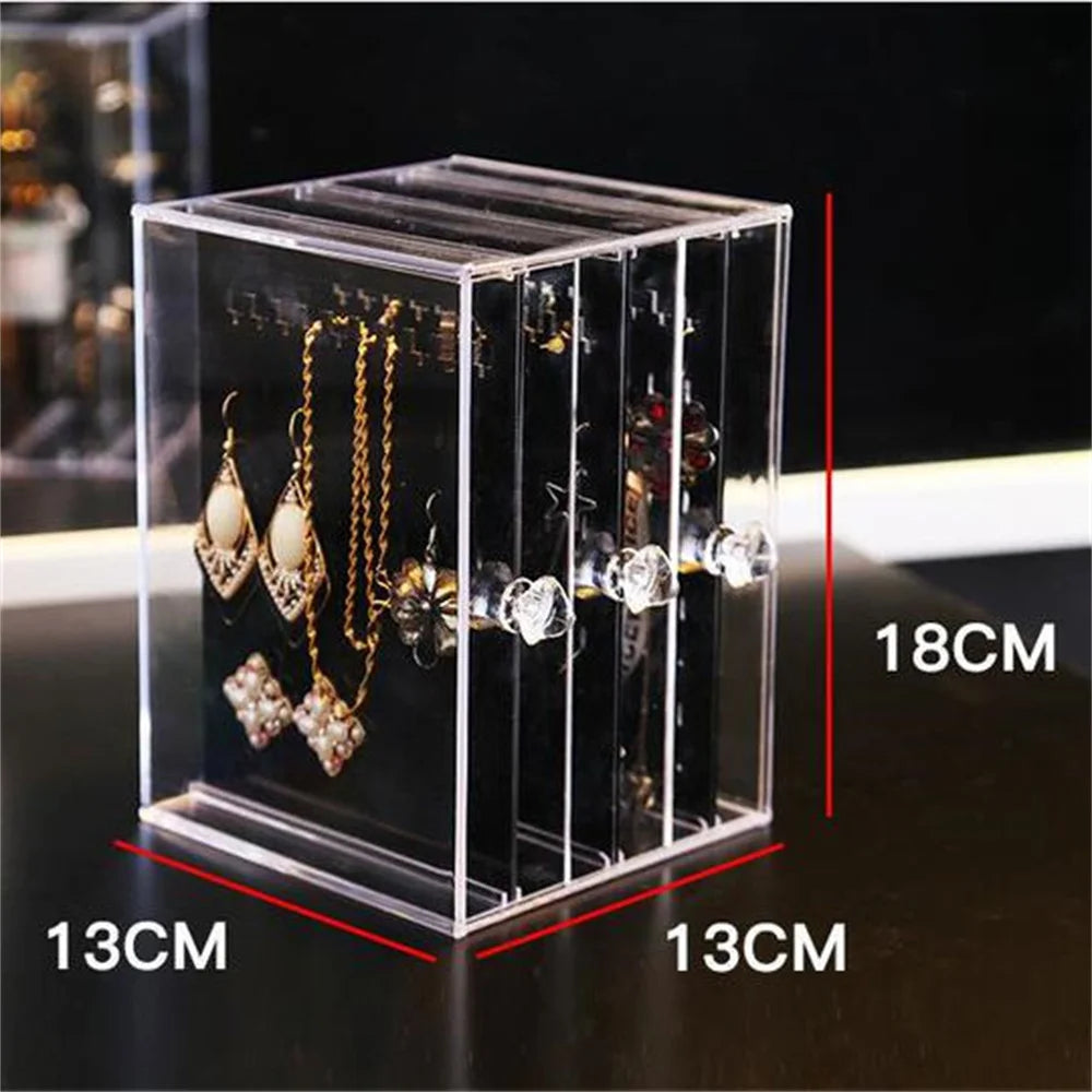 boîte bijoux transparente moderne boîtes rangement acrylique organisateur colliers boucles d'oreilles