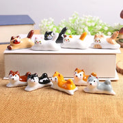 Porte-couteaux en céramique motif chat et chien pour rangement élégant de couverts de cuisine