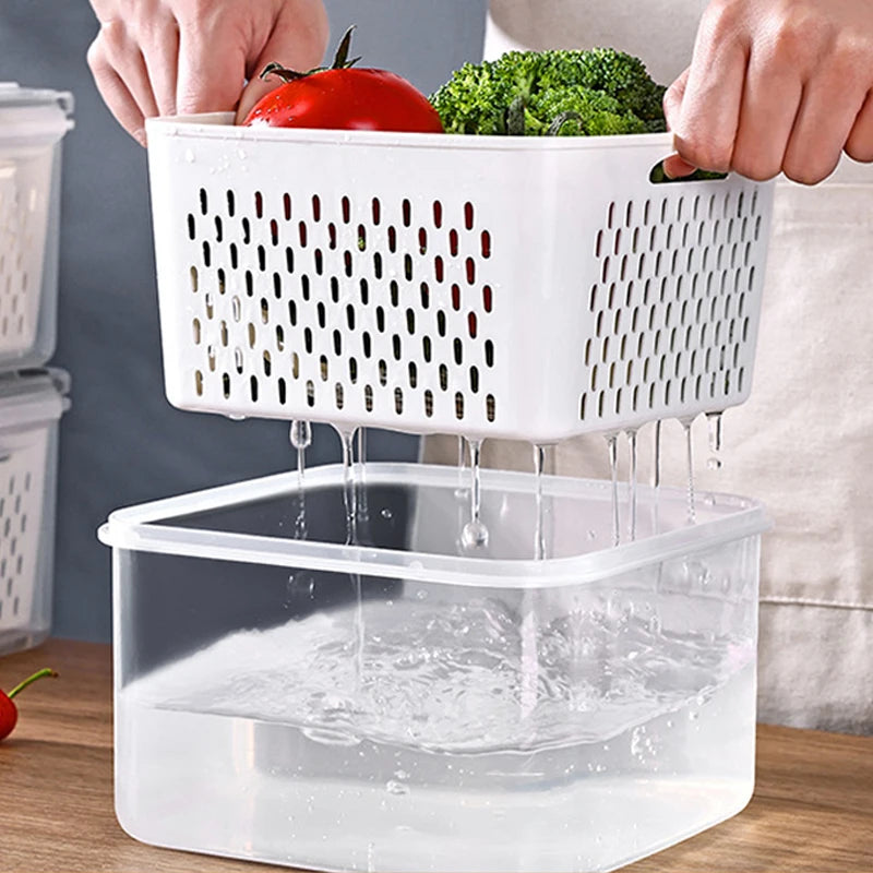 boîtes rangement blanc perforations moderne poignées couvercle transparent pratique cuisine