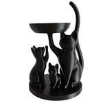 plateau rangement bijoux forme chat blanc noir lisse moderne imprimé 3D decoratif animaux