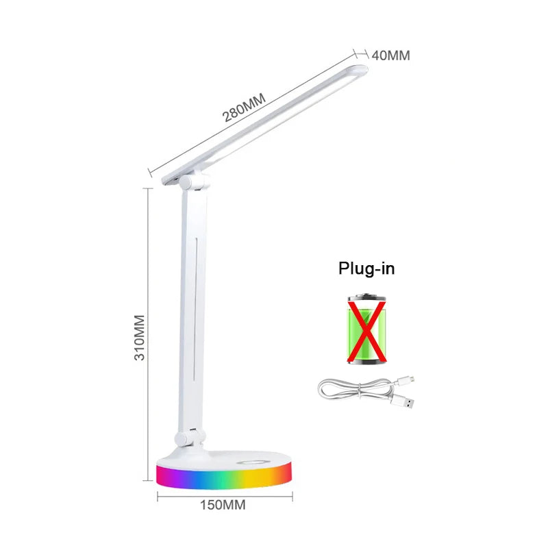 lampe led réglable tactile protection yeux moderne noir blanc minimaliste