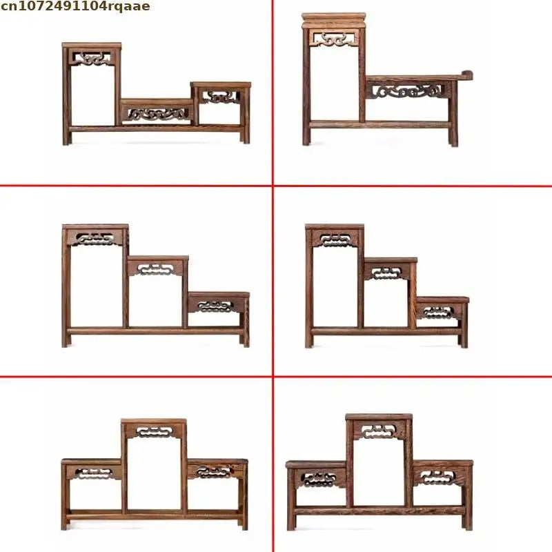 support pot bois sculpté banc tabouret traditionnel décoration patio étagère plant stand organisateurextérieurintérieur