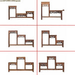 support pot bois sculpté banc tabouret traditionnel décoration patio étagère plant stand organisateurextérieurintérieur