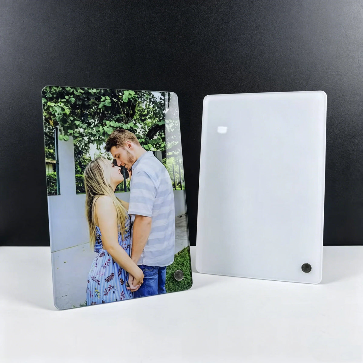 cadres photo blancs modernes imprimés sublimation 100x150mm transparents 60g acrylique