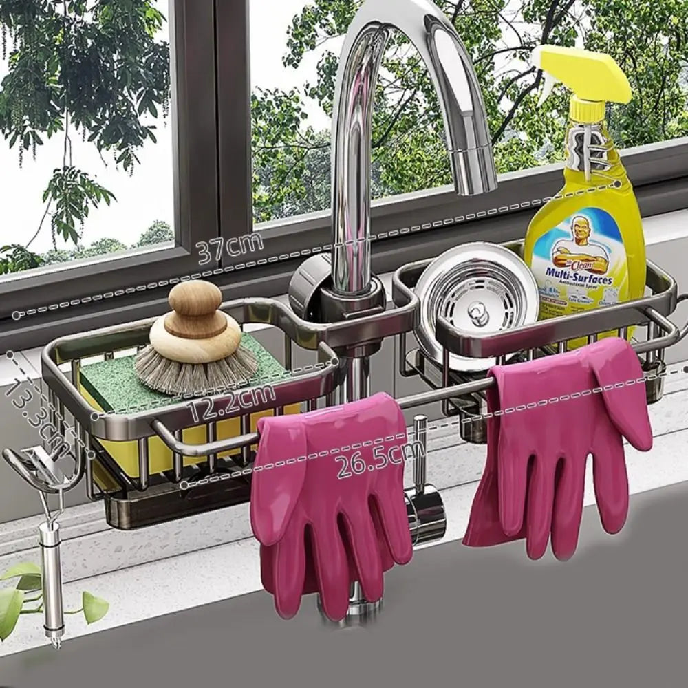 porte savon moderne porte accessoires cuisine noir finition lisse fixations brosse gant serviette