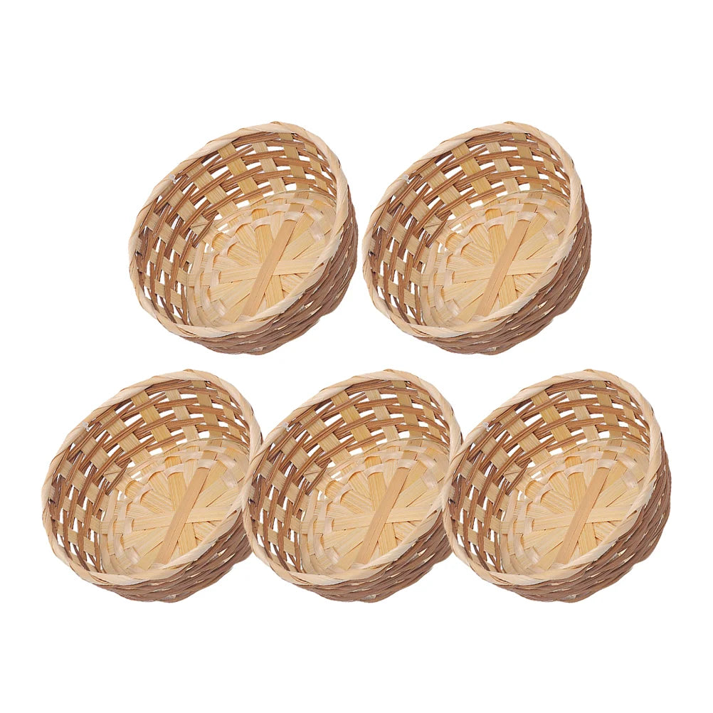 paniers rangement vannerie bambou fruits dessert tressage naturel rustique campagnard artisanal