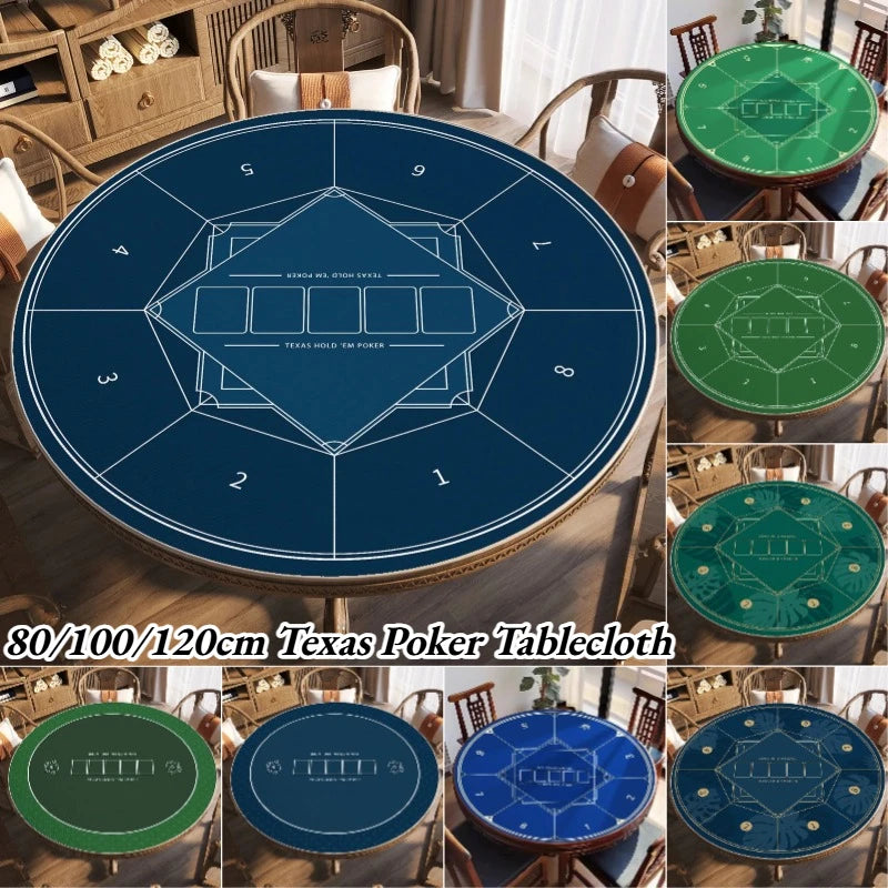 nappe poker tapis jeu vert bleu marine motif cartes table maison casino