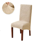 housse chaise mariage tissu carreaux beige moderne adhésif XL salon restaurant