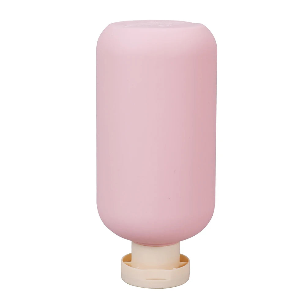 flacon cosmétique rose pâle 200ml 300ml bouchon blanc moderne salon