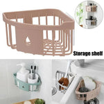 étagère rangement moderne rose pâle support mural adhésif simple structure mailles